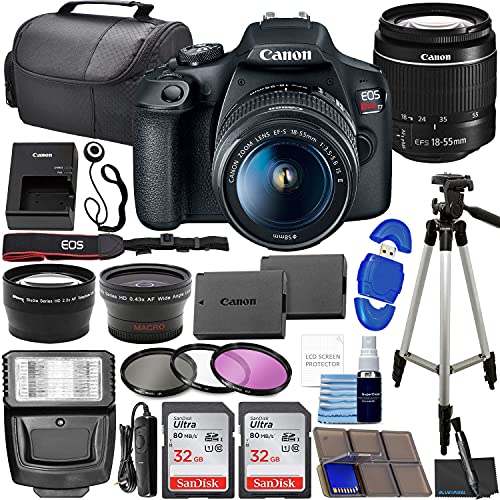 Canon EOS Rebel T7 DSLR Kamera Paketi EF-S 18-55mm f/3....