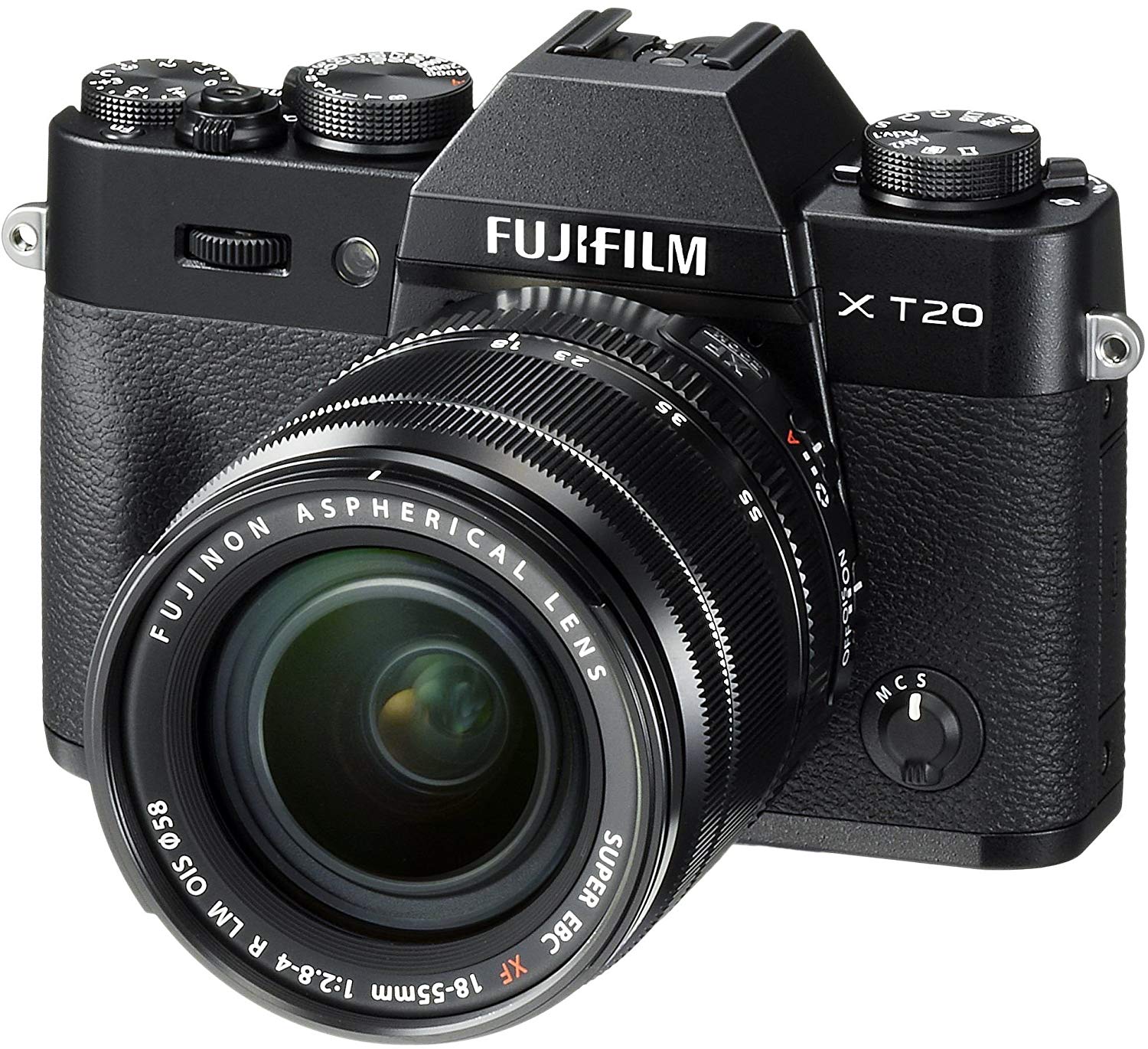 Fujifilm X-T20 Mirrorless Digital Camera w/XF18-55mmF2.8-4.0 R LM OIS Lens - Black