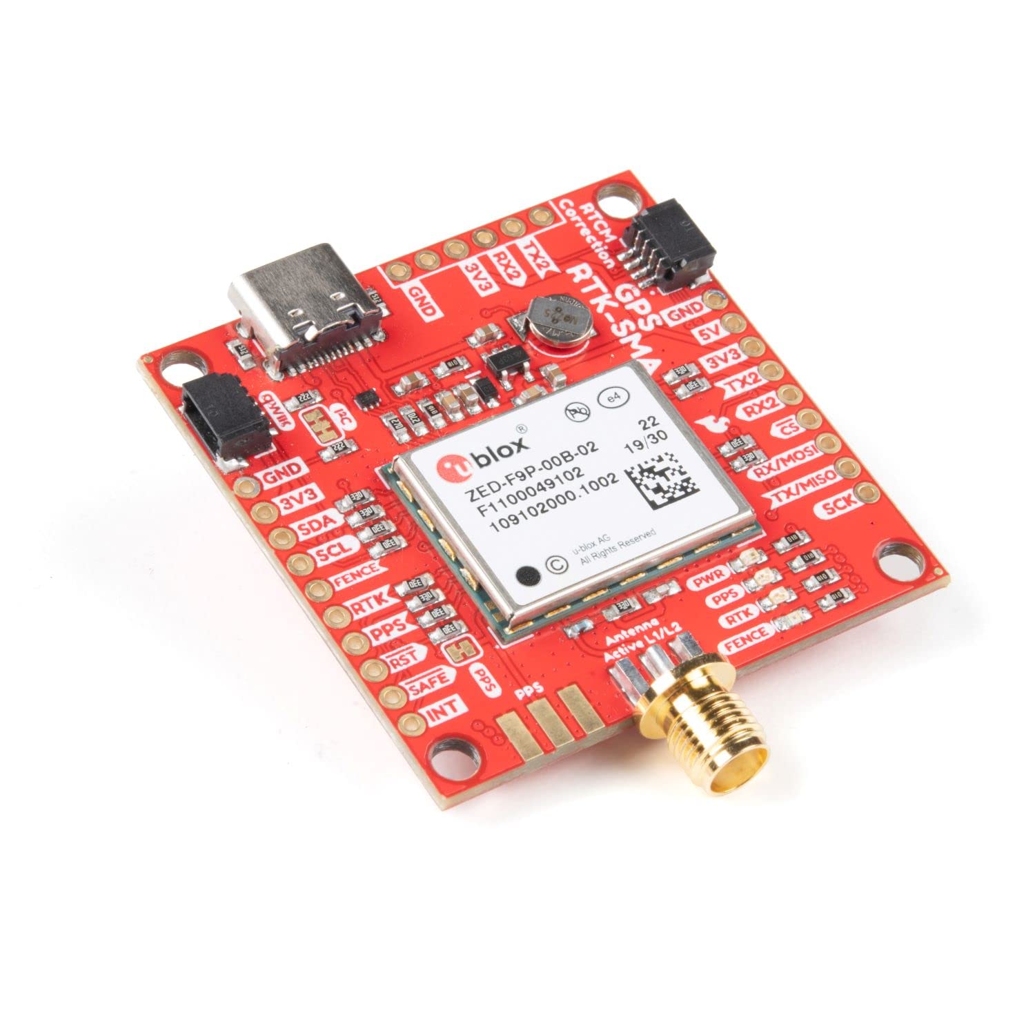 SparkFun GPS-RTK-SMA Breakout-ZED-F9P (Qwiic)-GPS GLONA...