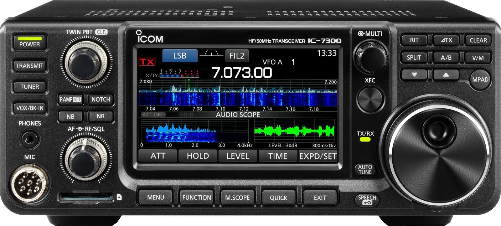 ICOM 7300 02 Do?rudan Örnekleme K?sa Dalga Radyo Siyah