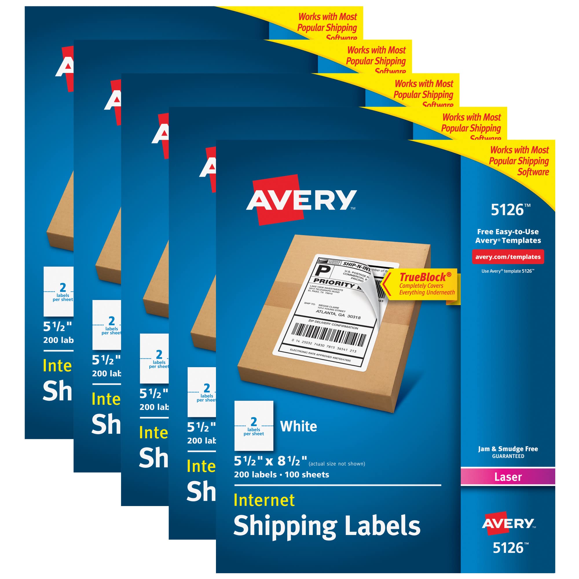 Avery 5126 Gönderim Adresi Etiketleri