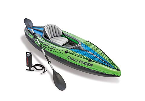 Intex Challenger Kayak, Inflatable Kayak Set with Aluminum Oars and High Output Air-Pump