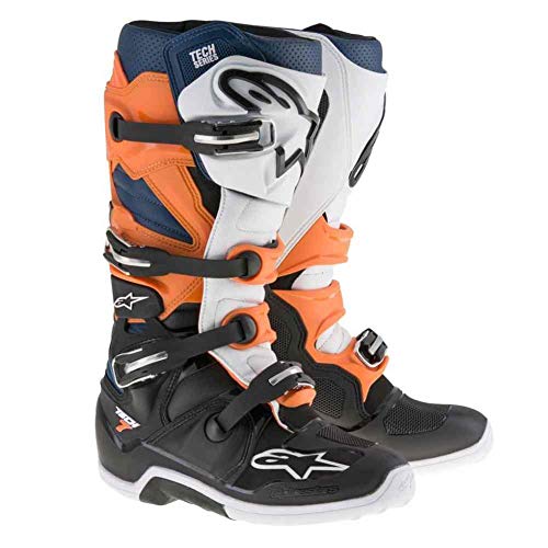 Alpinestars Tech 7 Erkek Motokros Botlar? - Turuncu/Mav...