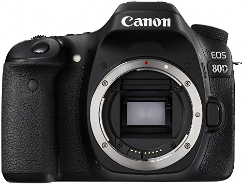 Canon Digital SLR Camera Body [EOS 80D] with 24.2 Megapixel (APS-C) CMOS Sensor and Dual Pixel CMOS AF - Black