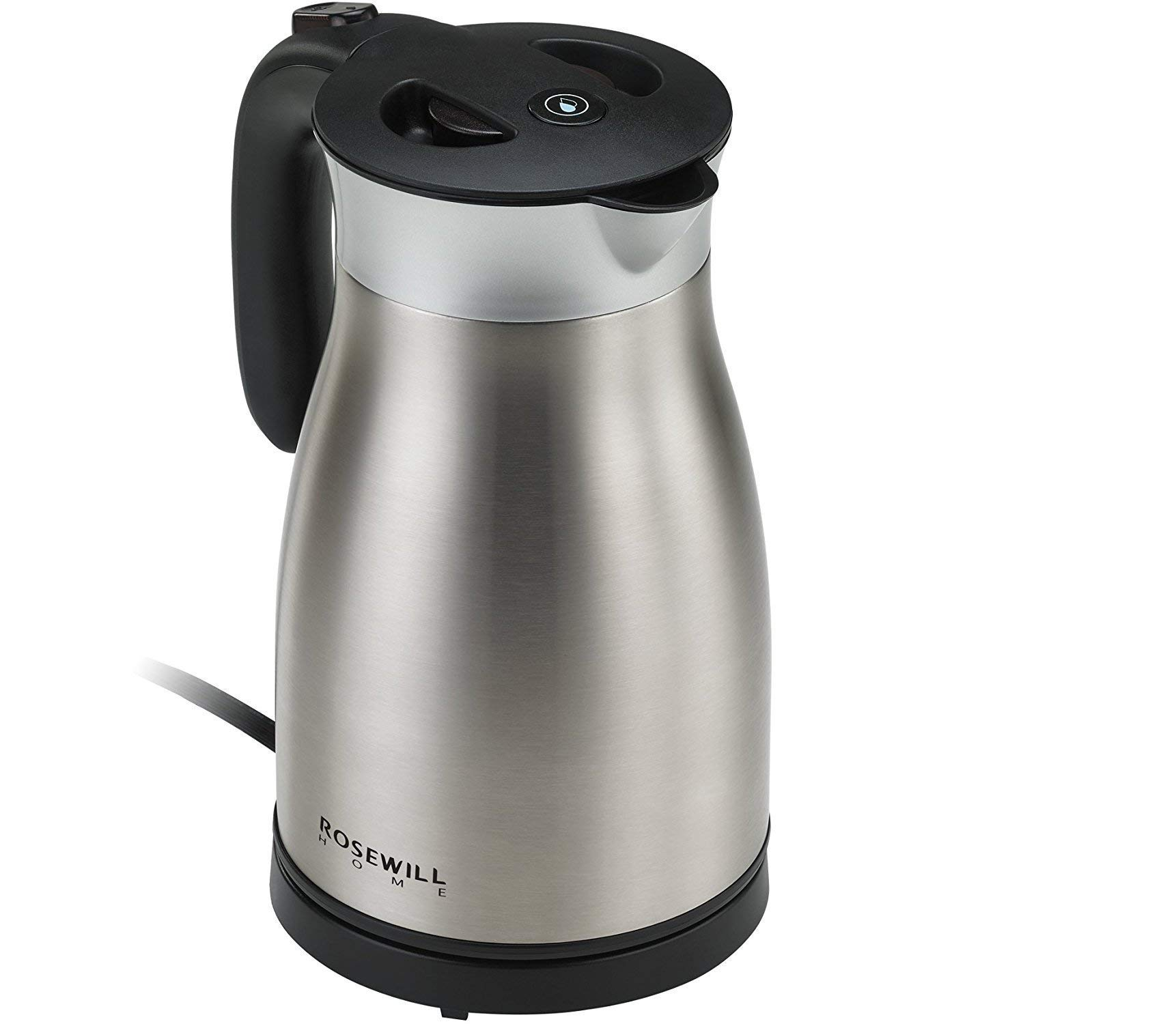 Rosewill Electric Kettle Stainless Steel Double Wall Vacuum Insulated, Keep Hot Thermal Pot, 1.7 L, 1500W , RHKT-17001