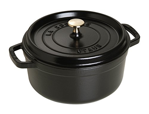 Staub Yuvarlak F?r?n 4-Quart Mat Siyah