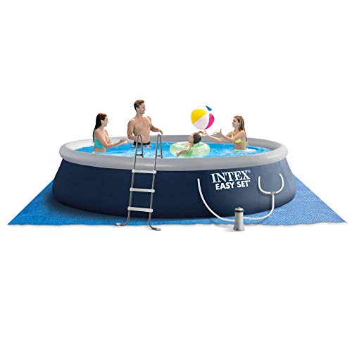 Intex Easy Set Pool Set with Filter Pump, Ladder, Ground Cloth & Pool Cover