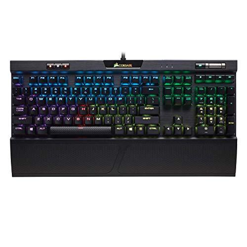 Corsair K70 RGB MK.2 Mechanical Gaming Keyboard - USB Passthrough & Media Controls - Linear & Quiet - Cherry MX Red - RGB LED Backlit