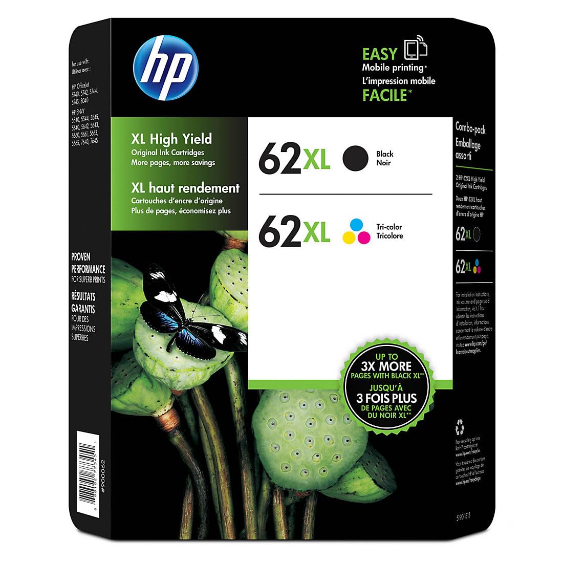 HP Orijinal 62Xl Yüksek Verimli Siyah ve Yüksek Verimli...