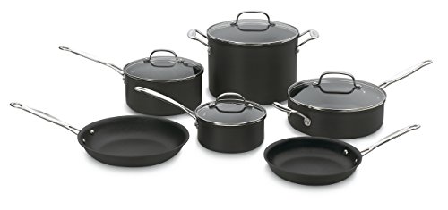 Cuisinart Chef's Classic Yap??maz Sert Anodize 10 Parça...