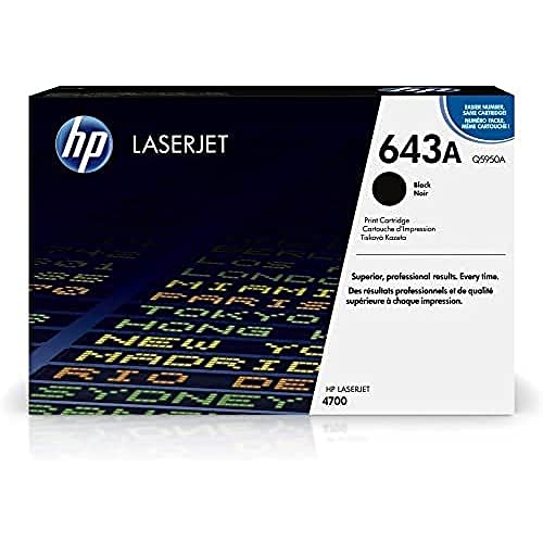 HP Orijinal 643A Siyah Toner Kartu?u | Color LaserJet 4700 Serisiyle Çal???r | Q5950A