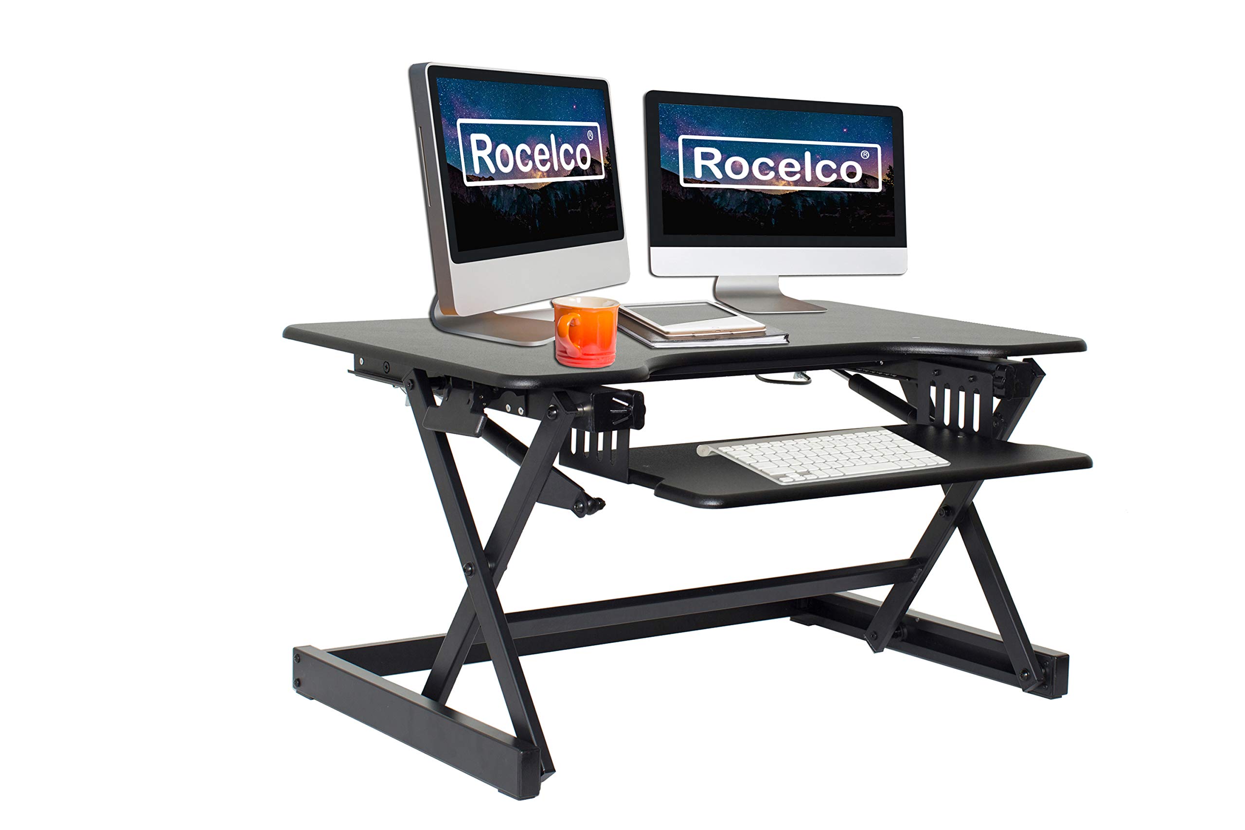 Rocelco Height Adjustable Standing Desk Converter